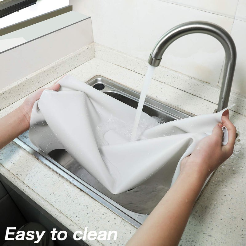 LONGFITE Silicone Baking Mat 23.6''x19.7'' Extra Large for Dough Rolling Pastry Fondant Mat Nonstick and Nonskid Heat Resistent, Countertop Protector, Dining Table Mat and Placemat (Extra Large, Gray) - Image 5